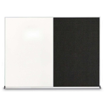 United Visual Products Triple Door Radius Plus Corkboard, 72" x UV8005PLUS-BRONZE-SURF